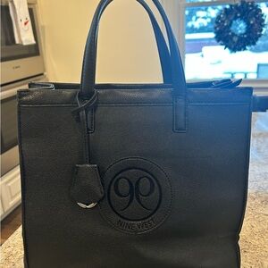 Nine West Black Textured Tote
